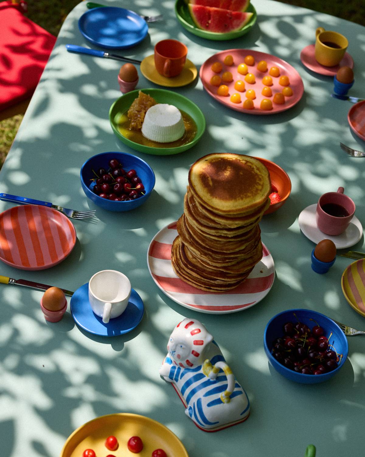 Grande assiette rayée | Édition Casa Lawa